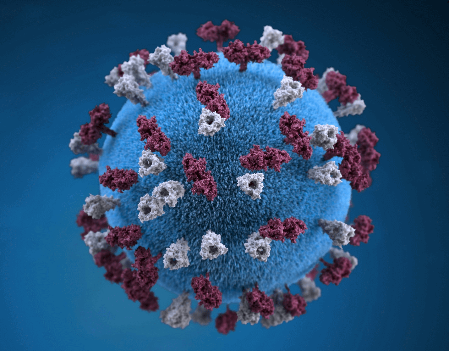 Illustration of a single virus particle