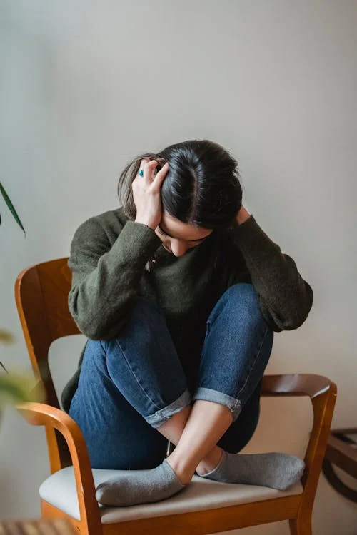 Woman having anxiety 