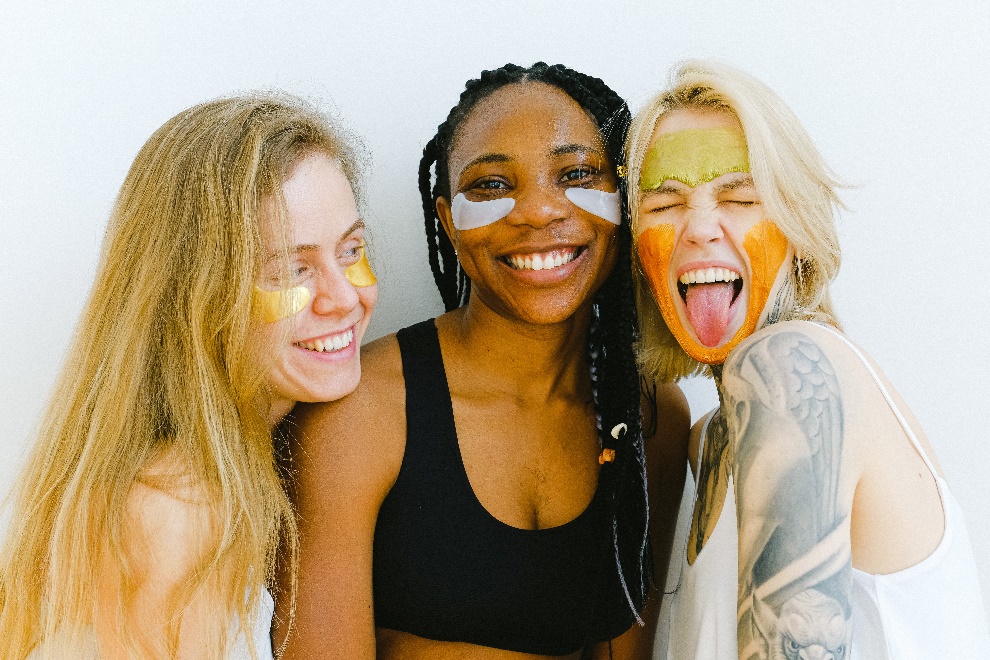 Trio of women smiling