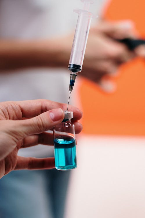 Vaccines injected in a syringe