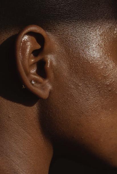  Close up shot of an ear.