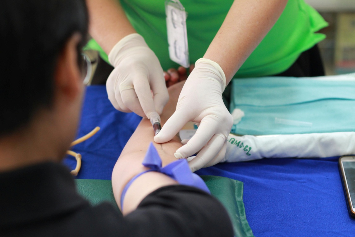 a man undergoing chemotherapy for throat cancer