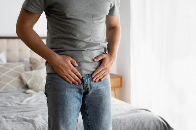 A man experiencing abdominal pain