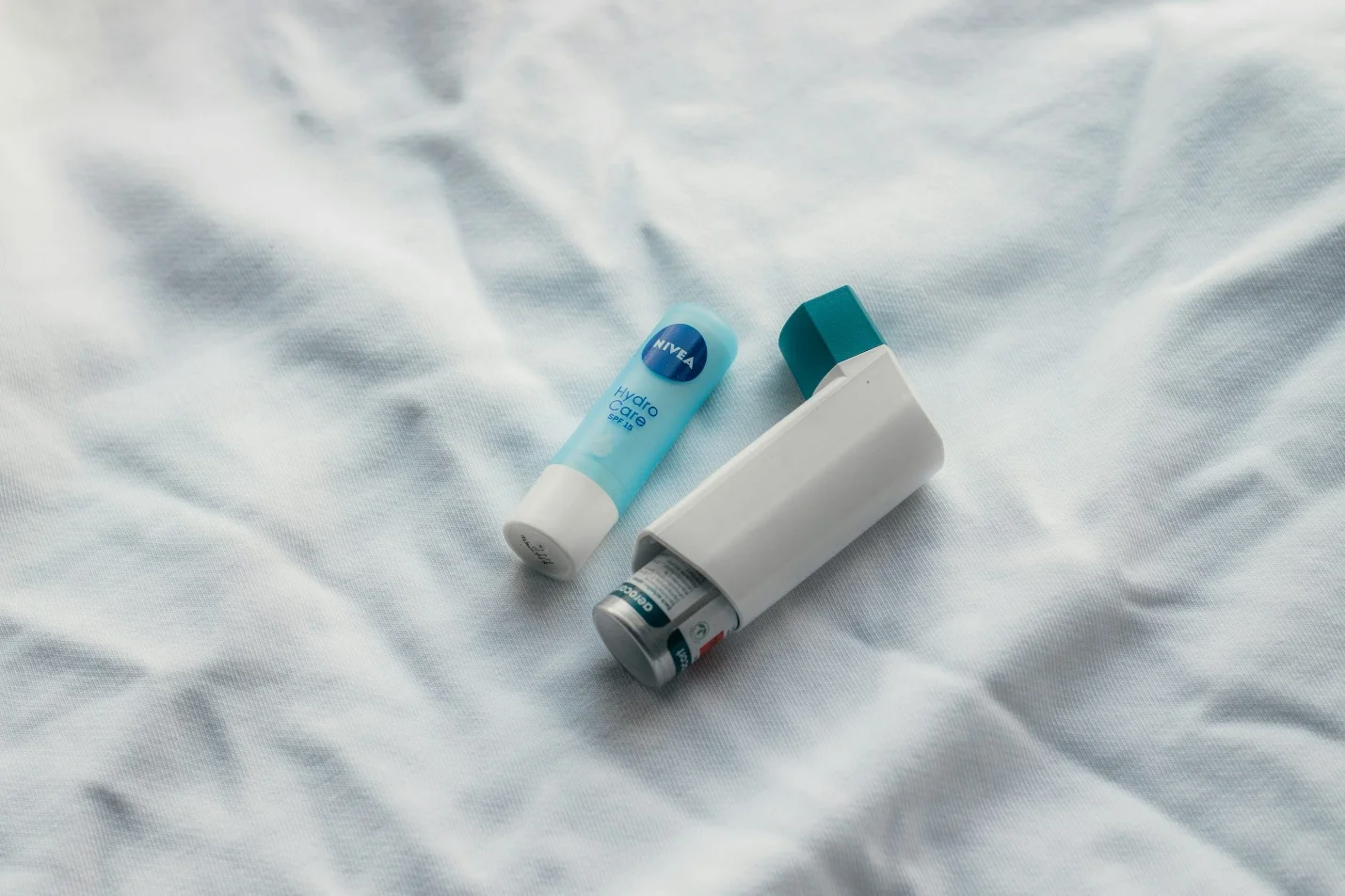 an inhaler on a surface