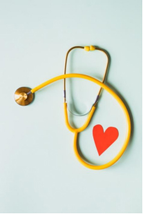 Stethoscope with a cut out paper heart