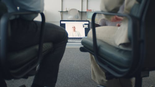 Patient having an online doctor consultation for respiratory illness