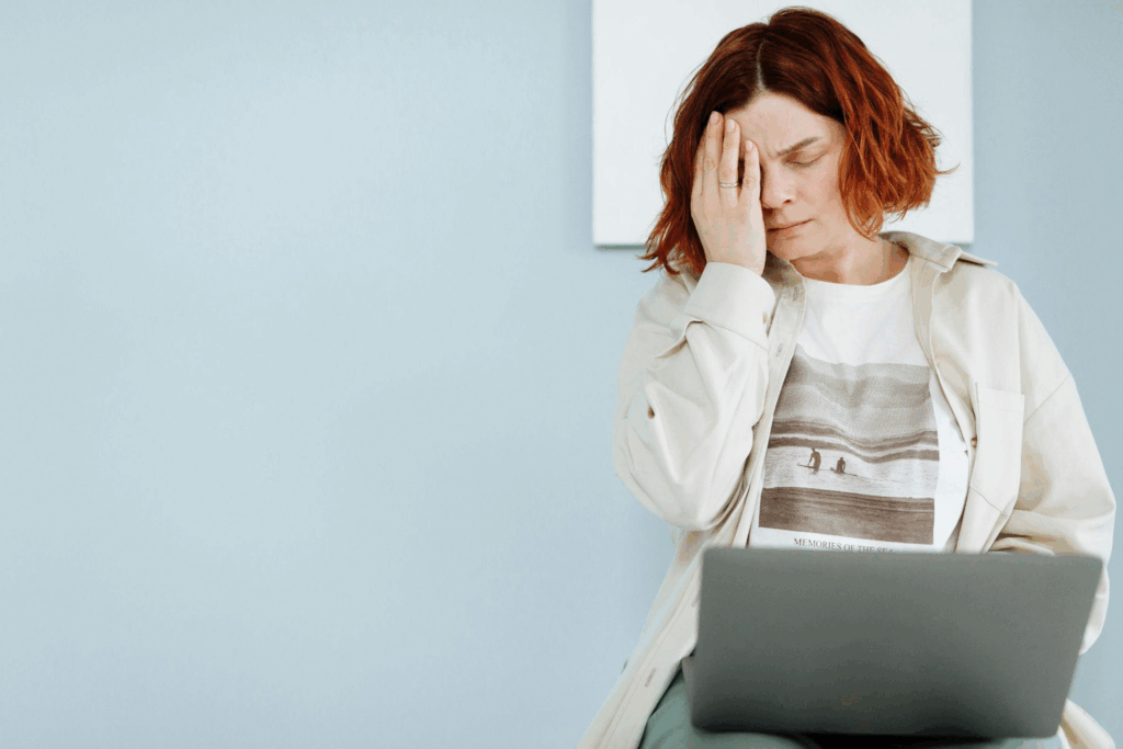 a woman consulting a doctor online for brain fog